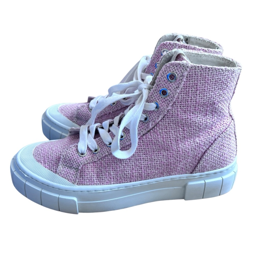 Good News London Palm Pink High Top Sneakers Sz 9